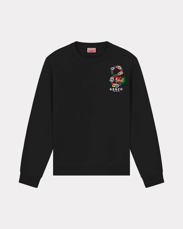 Kenzo Sweatshirts And Hoodies Men 039Year Of The Dragon039 Embroidered Slimfit Sweatshirt Black Kenzo Sweatshirts And Hoodies Men 039Year Of The Dragon039 Embroidered Slimfit Sweatshirt Black
