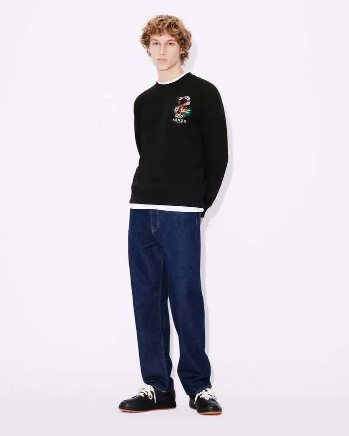 Kenzo Sweatshirts And Hoodies Men 039Year Of The Dragon039 Embroidered Slimfit Sweatshirt Black