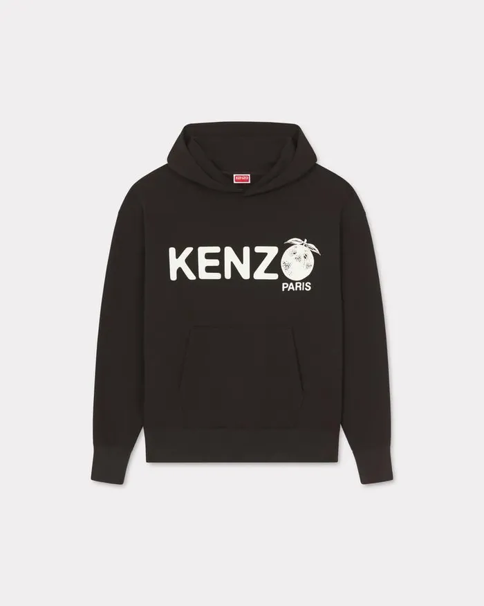 Kenzo Sweatshirts And Hoodies Men Orange039 Oversized Hoodie Black
