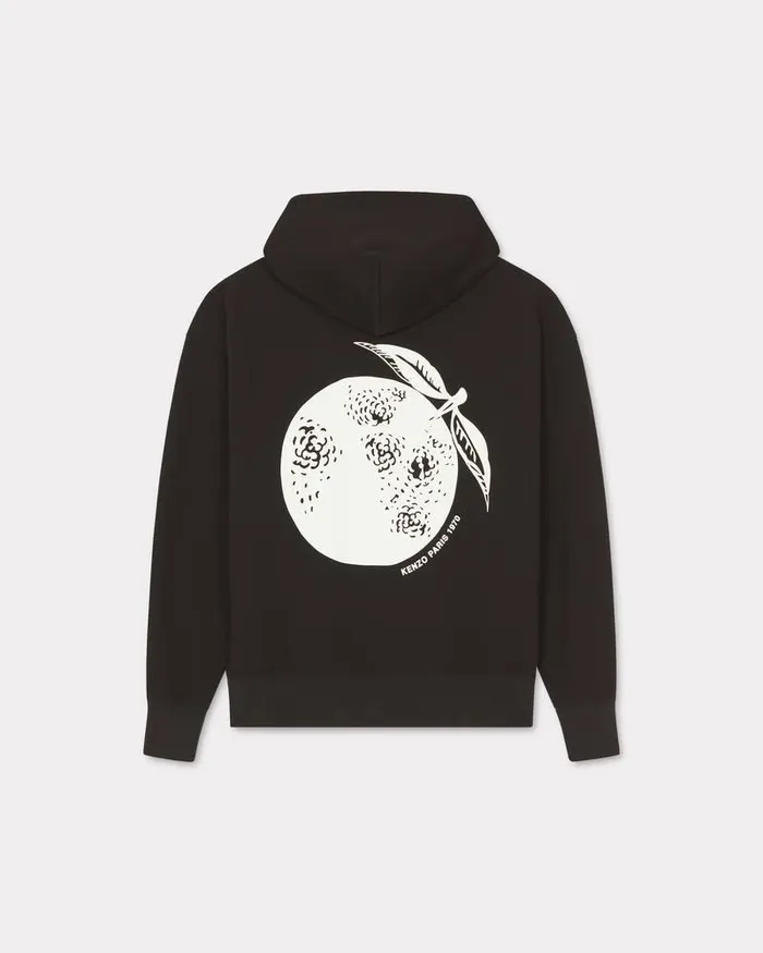 Kenzo Sweatshirts And Hoodies Men Orange039 Oversized Hoodie Black