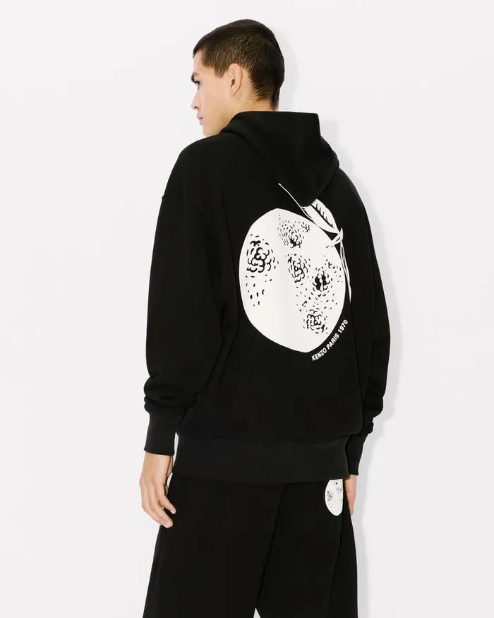 Kenzo Sweatshirts And Hoodies Men Orange039 Oversized Hoodie Black