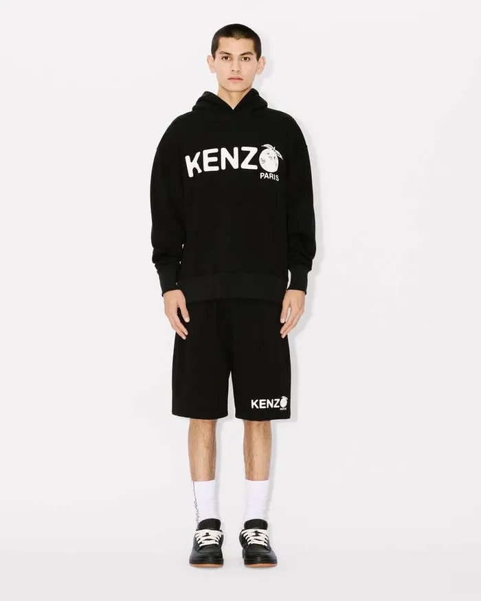 Kenzo Sweatshirts And Hoodies Men Orange039 Oversized Hoodie Black