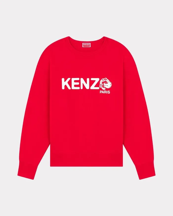 Kenzo Sweatshirts And Hoodies MenWomen 039Year Of The Dragon039 Oversize Genderless Sweatshirt Cherry Kenzo Sweatshirts And Hoodies MenWomen 039Year Of The Dragon039 Oversize Genderless Sweatshirt Cherry
