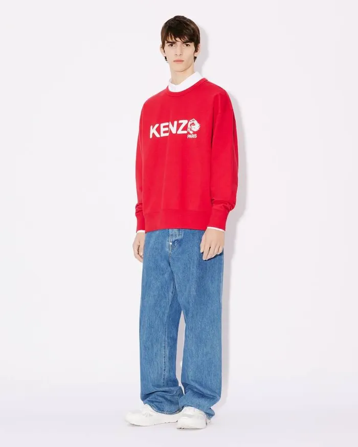 Kenzo Sweatshirts And Hoodies MenWomen 039Year Of The Dragon039 Oversize Genderless Sweatshirt Cherry