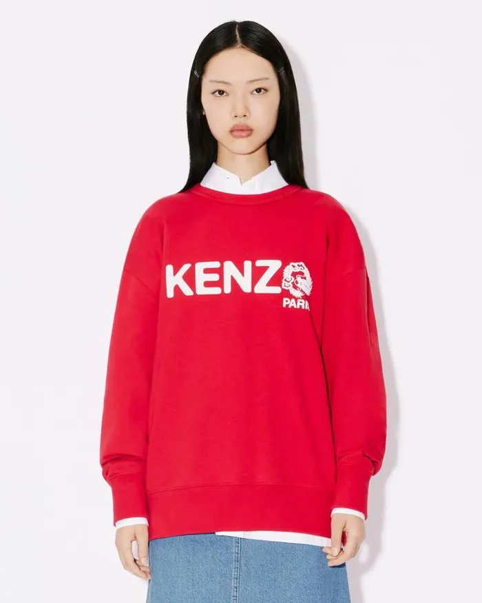 Kenzo Sweatshirts And Hoodies MenWomen 039Year Of The Dragon039 Oversize Genderless Sweatshirt Cherry