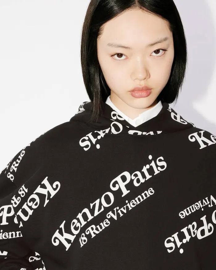 Kenzo Sweatshirts And Hoodies MenWomen By Verdy039 Oversized Hooded Genderless Sweatshirt Black