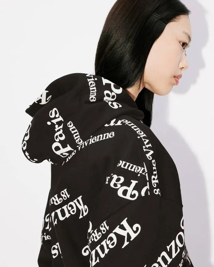 Kenzo Sweatshirts And Hoodies MenWomen By Verdy039 Oversized Hooded Genderless Sweatshirt Black