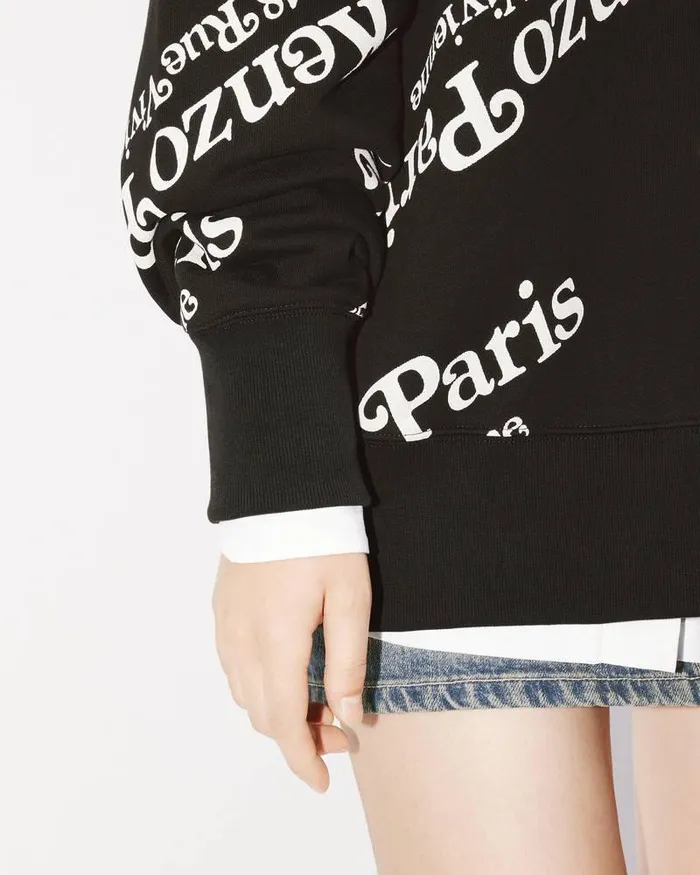 Kenzo Sweatshirts And Hoodies MenWomen By Verdy039 Oversized Hooded Genderless Sweatshirt Black