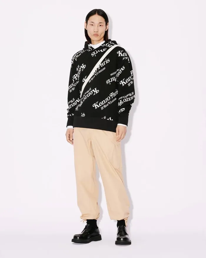 Kenzo Sweatshirts And Hoodies MenWomen By Verdy039 Oversized Hooded Genderless Sweatshirt Black