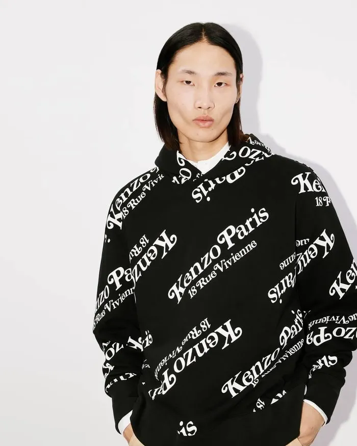 Kenzo Sweatshirts And Hoodies MenWomen By Verdy039 Oversized Hooded Genderless Sweatshirt Black