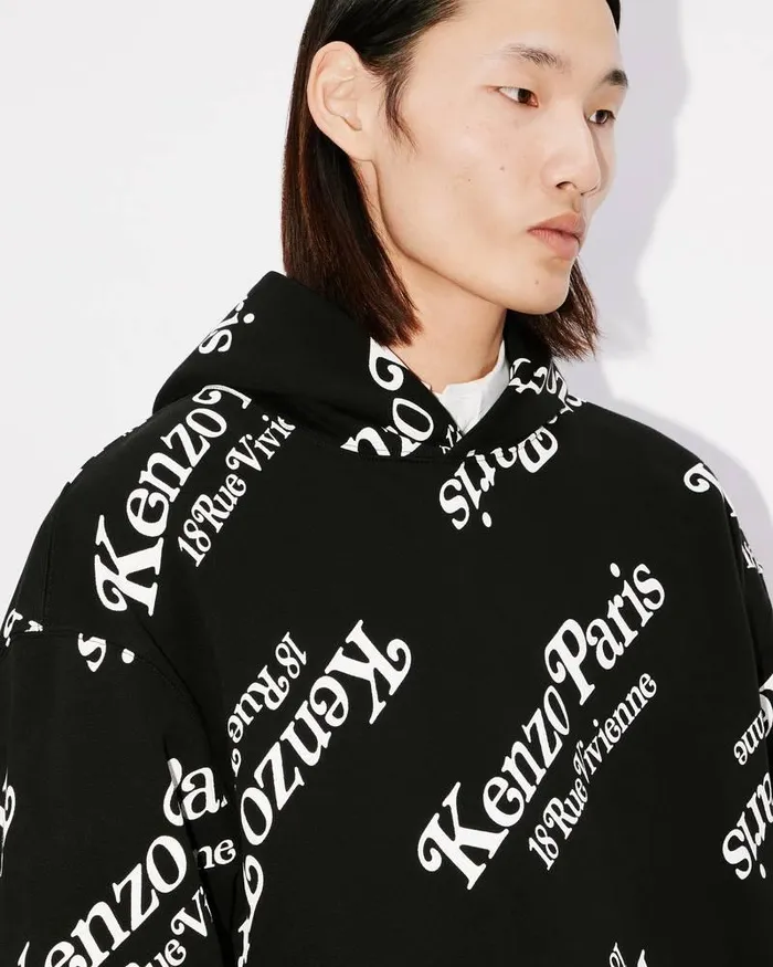 Kenzo Sweatshirts And Hoodies MenWomen By Verdy039 Oversized Hooded Genderless Sweatshirt Black