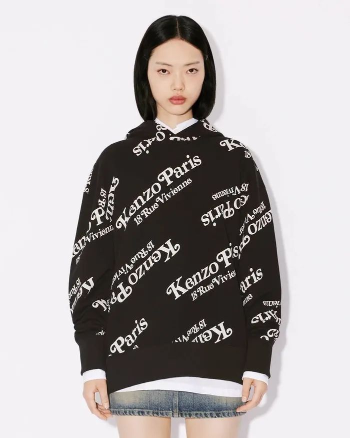 Kenzo Sweatshirts And Hoodies MenWomen By Verdy039 Oversized Hooded Genderless Sweatshirt Black
