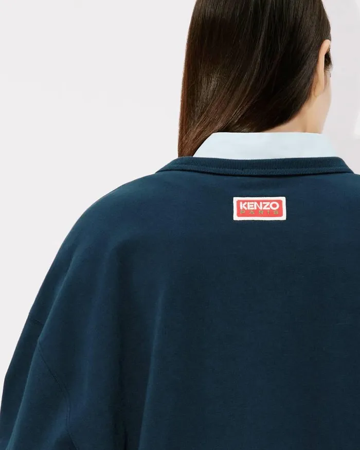 Kenzo Sweatshirts And Hoodies MenWomen Lucky Tiger039 Embroidered Oversized Genderless Sweatshirt Midnight Blue