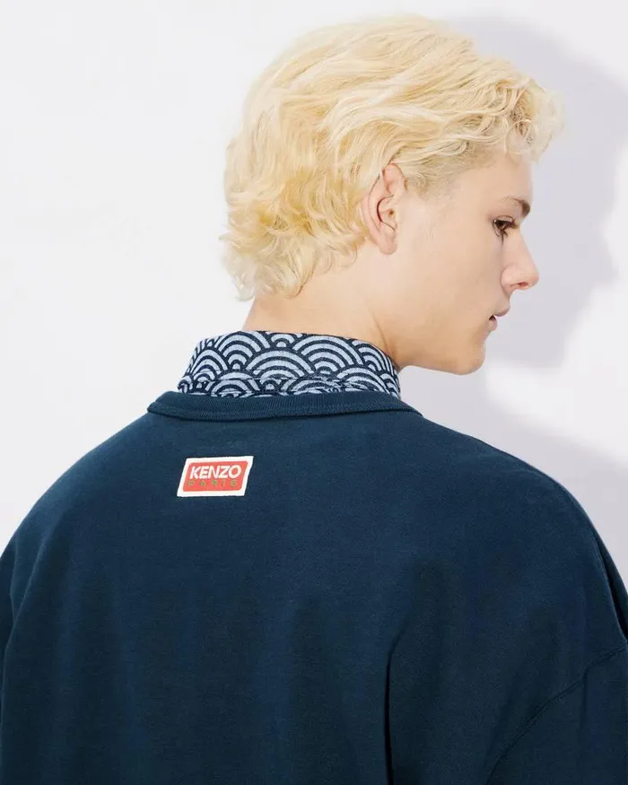 Kenzo Sweatshirts And Hoodies MenWomen Lucky Tiger039 Embroidered Oversized Genderless Sweatshirt Midnight Blue