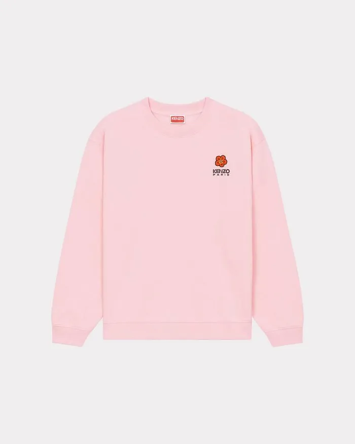 Kenzo Sweatshirts And Hoodies Women 039Boke Flower039 Embroidered Sweatshirt Faded Pink