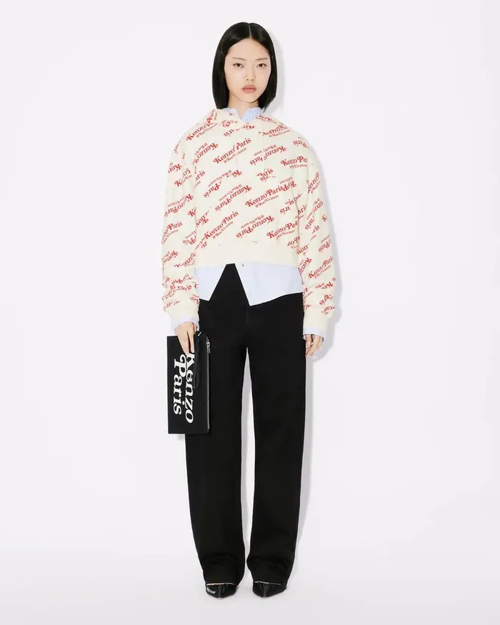 Kenzo Sweatshirts And Hoodies Women By Verdy039 Short Hoodie Sweatshirt Off White