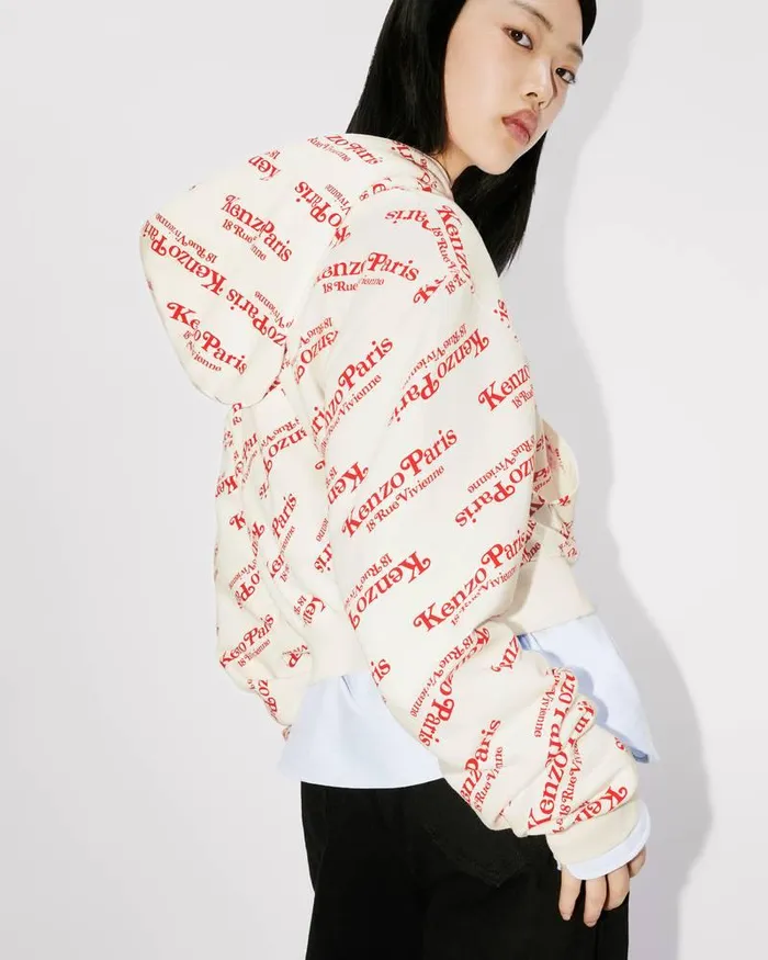 Kenzo Sweatshirts And Hoodies Women By Verdy039 Short Hoodie Sweatshirt Off White