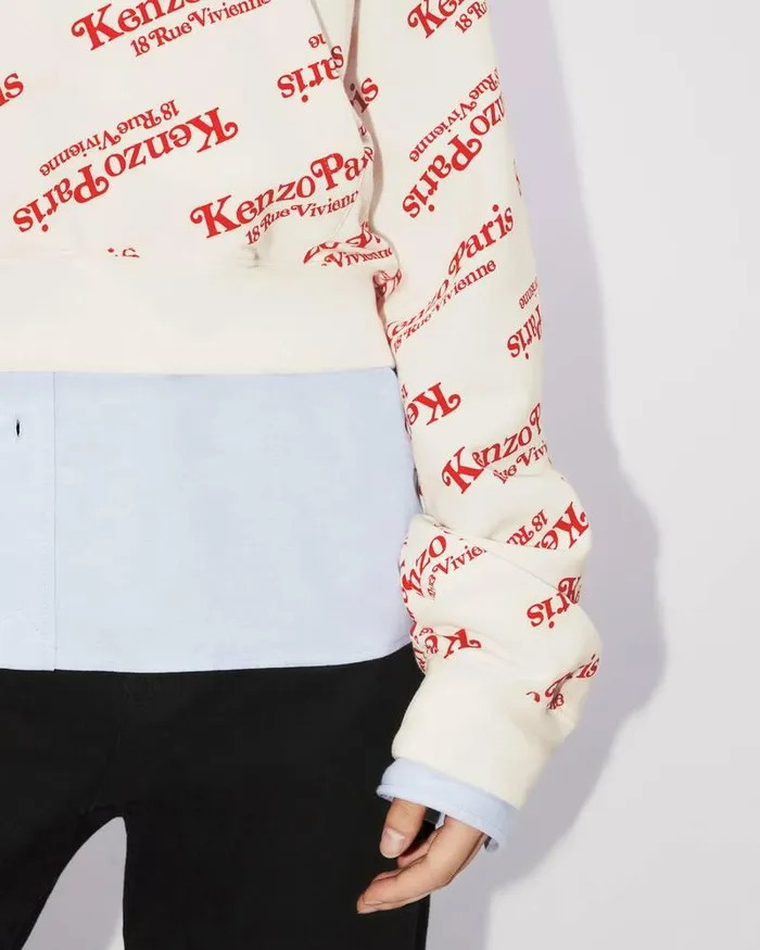 Kenzo Sweatshirts And Hoodies Women By Verdy039 Short Hoodie Sweatshirt Off White