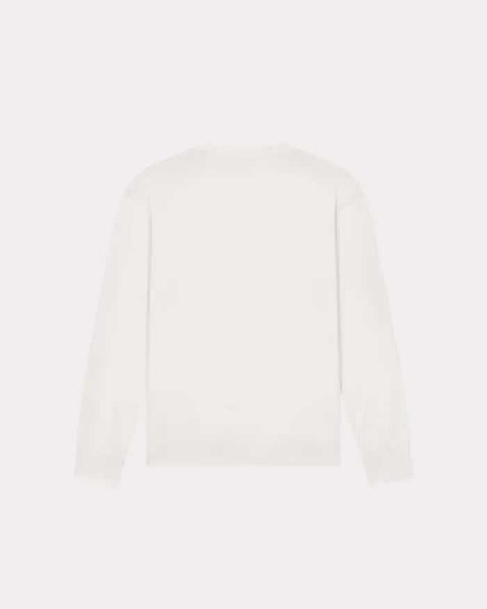 Kenzo TShirts And Polos Men 039Boke Flower039 Embroidered Longsleeved Tshirt White