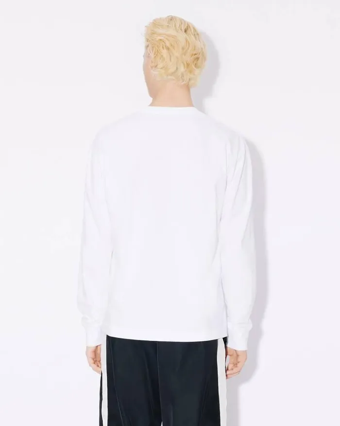 Kenzo TShirts And Polos Men 039Boke Flower039 Embroidered Longsleeved Tshirt White