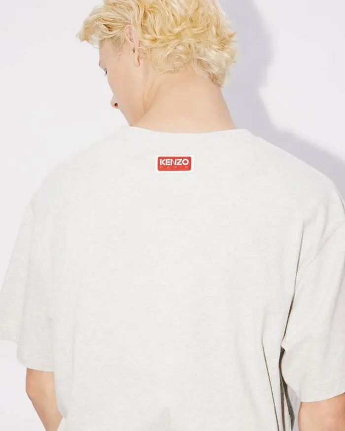 Kenzo TShirts And Polos MenWomen Lucky Tiger039 Oversized Genderless Tshirt Pale Grey