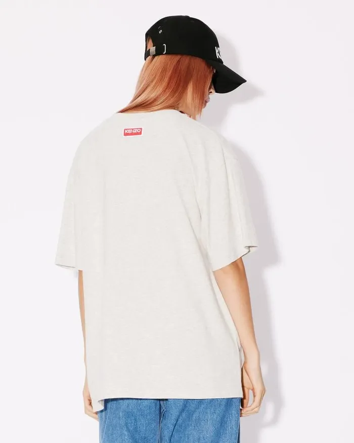 Kenzo TShirts And Polos MenWomen Lucky Tiger039 Oversized Genderless Tshirt Pale Grey