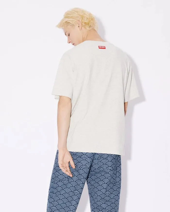 Kenzo TShirts And Polos MenWomen Lucky Tiger039 Oversized Genderless Tshirt Pale Grey