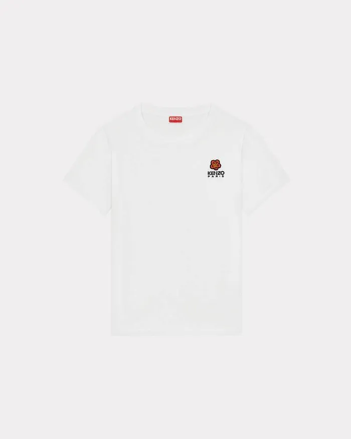 Kenzo TShirts And Polos Women 039Boke Flower039 Embroidered Tshirt White