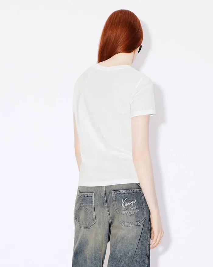 Kenzo TShirts And Polos Women 039Boke Flower039 Embroidered Tshirt White