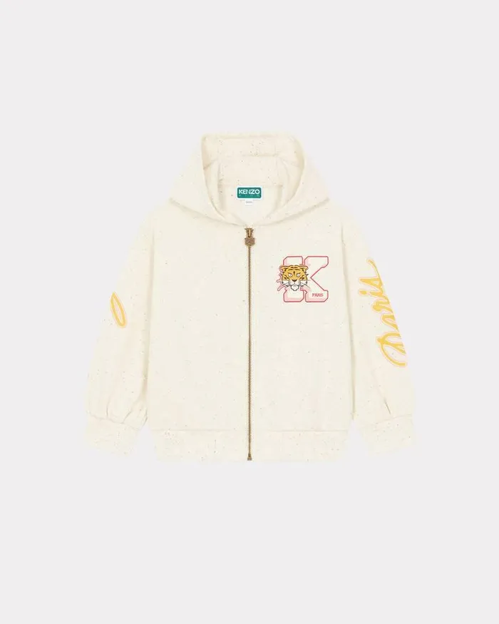 Kenzo TShirts And Sweatshirts Kids 039Campus039 Hoodie Sweatshirt Cream