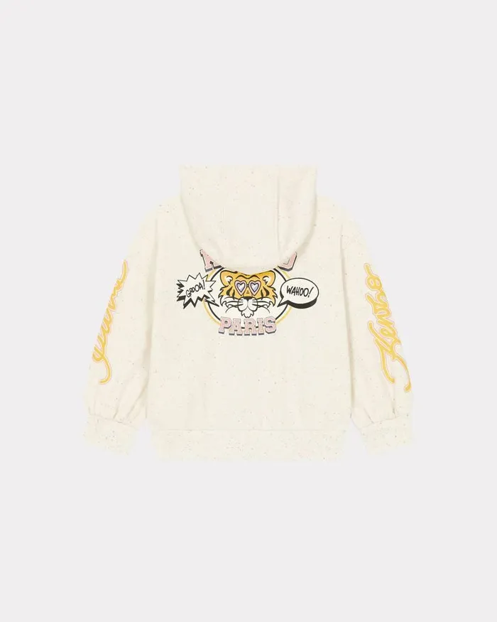 Kenzo TShirts And Sweatshirts Kids 039Campus039 Hoodie Sweatshirt Cream
