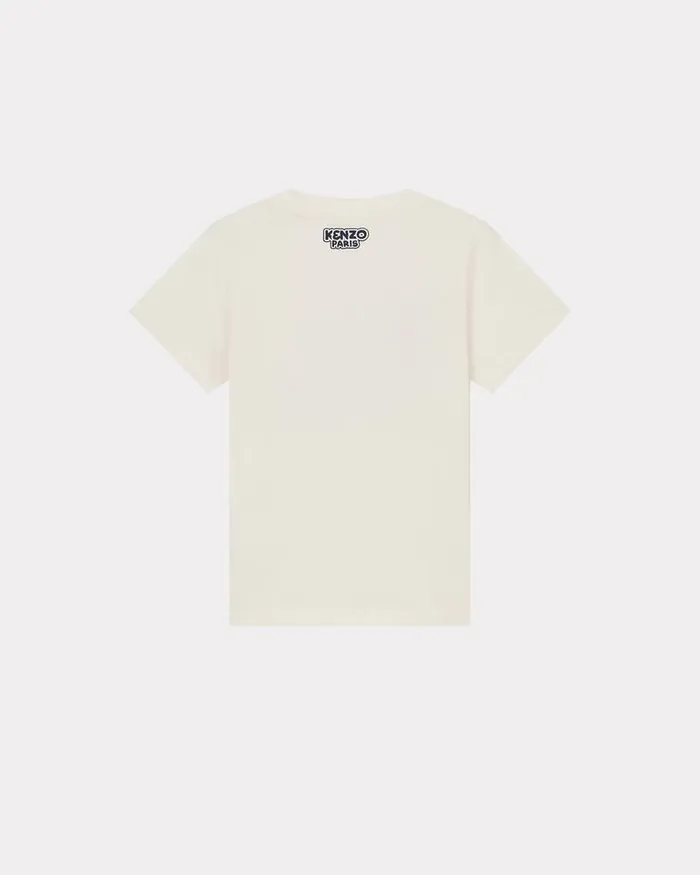 Kenzo TShirts And Sweatshirts Kids 039Sailor039 Patterned Cotton Tshirt White