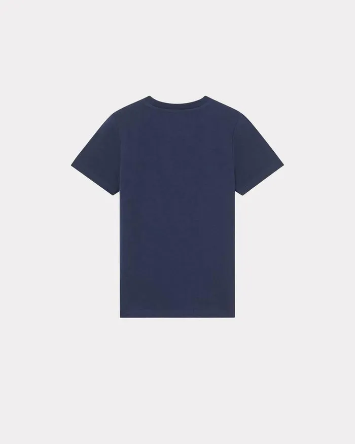 Kenzo TShirts And Sweatshirts Kids Shortsleeved Cotton Tshirt Navy Blue