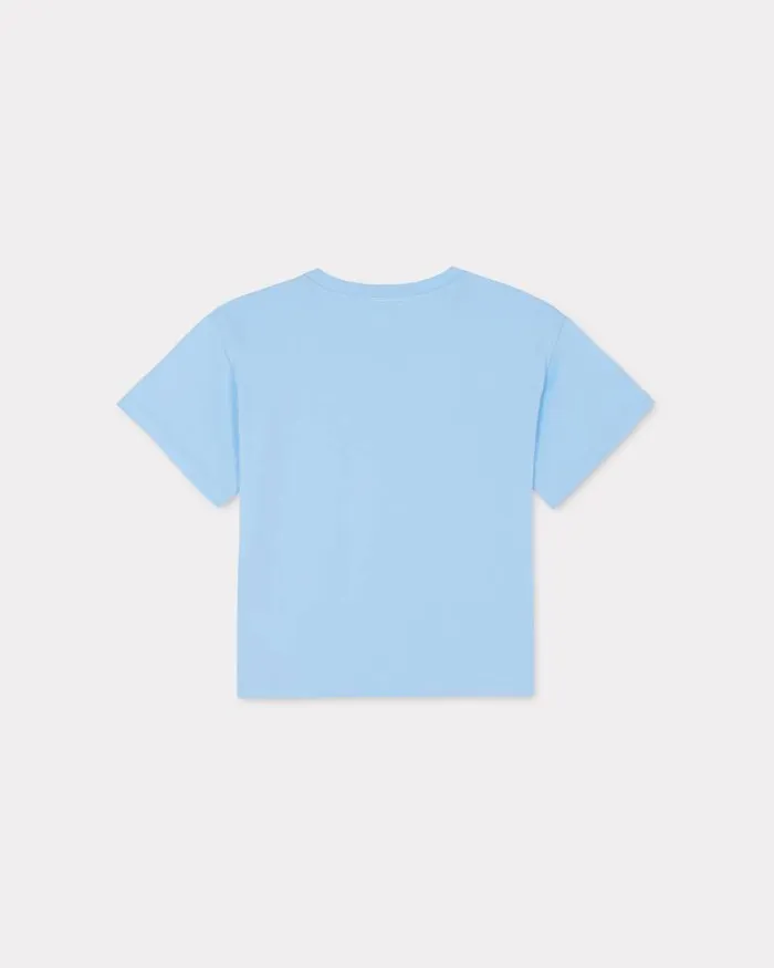 Kenzo TShirts And Sweatshirts Kids Shortsleeved Cotton Tshirt Sky Blue