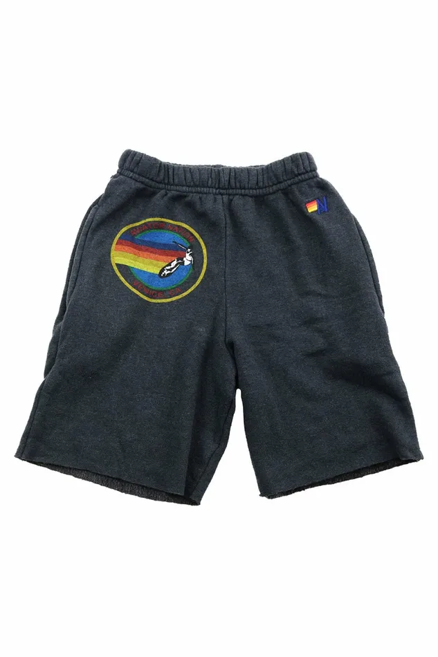Kids AVIATOR NATION MILL VALLEY KIDS SWEATSHORTS 8211 CHARCOAL Aviator Nation