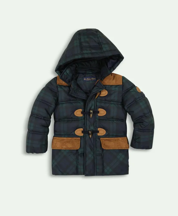 Kids Boys Black Watch Duffle Coat Navy Brooks Brothers Coats and Jackets