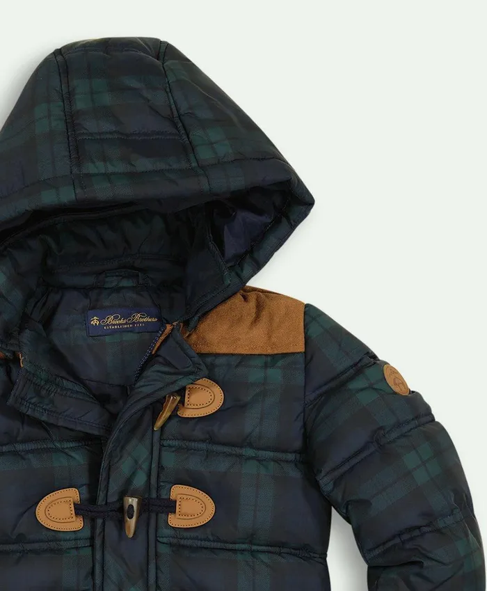 Kids Boys Black Watch Duffle Coat Navy Brooks Brothers Coats and Jackets