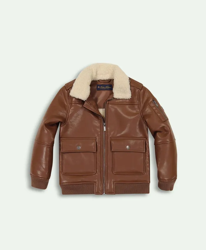 Kids Boys Bomber Jacket Brown Brooks Brothers Coats and Jackets