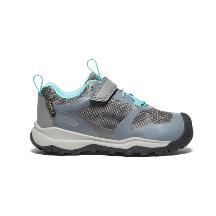 Kids KEEN Hike Little Kids039 Wanduro Low Waterproof Grey Leather Shoe