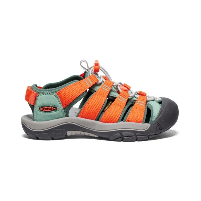 Kids KEEN Sandals Big Kids039 Newport Boundless Granite GreenScarlet Ibis Sandal