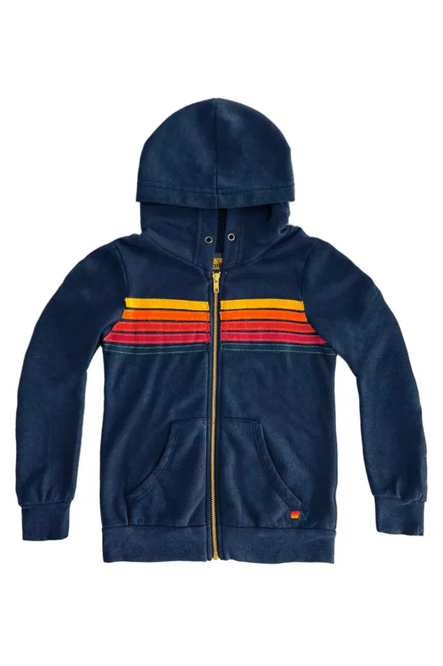 Kids KID039S 5 STRIPE HOODIE 8211 NAVY Aviator Nation