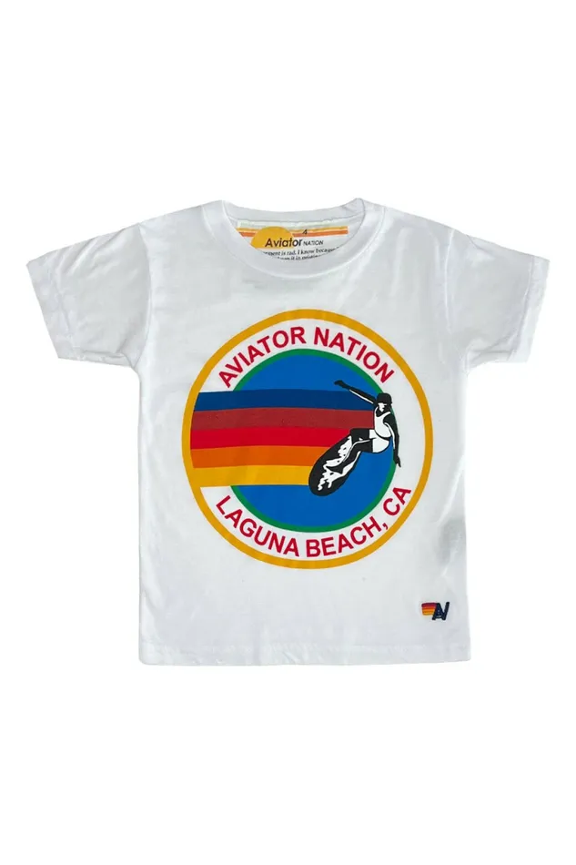 Kids KID039S AVIATOR NATION LAGUNA BEACH TEE 8211 WHITE Aviator Nation