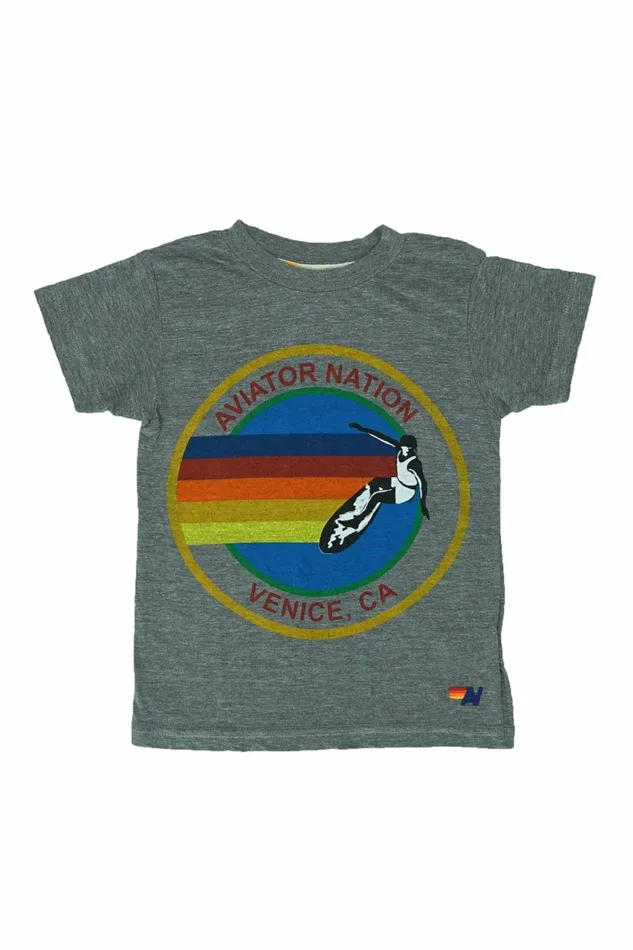 Kids KID039S AVIATOR NATION MIAMI TEE 8211 HEATHER GREY Aviator Nation