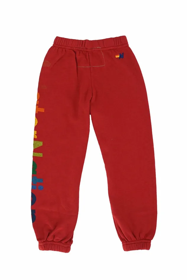 Kids KID039S AVIATOR NATION SWEATPANTS 8211 RED Aviator Nation Kids KID039S AVIATOR NATION SWEATPANTS 8211 RED Aviator Nation