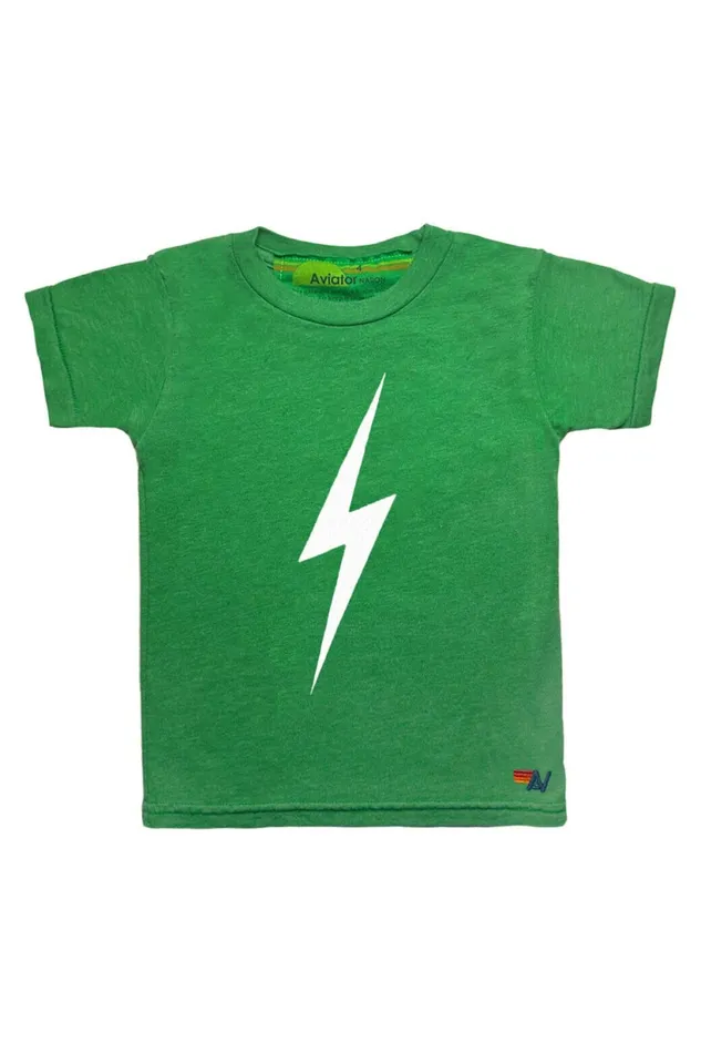 Kids KID039S BOLT TEE 8211 KELLY GREEN Aviator Nation