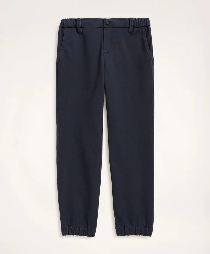 Kids Stretch Cotton Twill Jogger Pants Navy Brooks Brothers Pants and Shorts