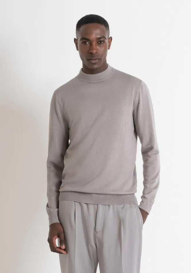 Knitwear Men Antony Morato Regular Fit Sweater In Elastic Viscos Clay