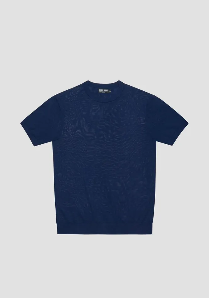 Knitwear Men Antony Morato Regular Fit Sweater In Wool Blend Yarn Blue Navy