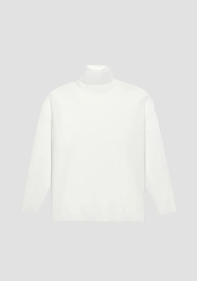 Knitwear Men Antony Morato Relaxed Fit Sweater In Viscose Nylon Blend Yarn Cream