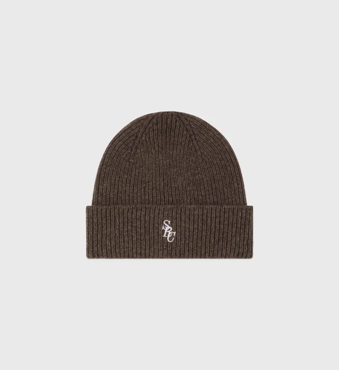 Knitwear Women Sporty and Rich SRC Wool Beanie 8211 Chocolate